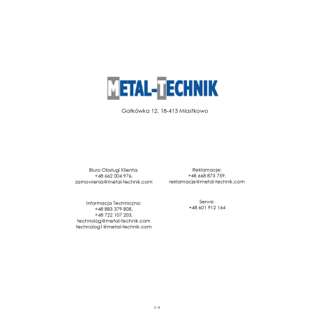 Części zamienne - Pług składany lekki